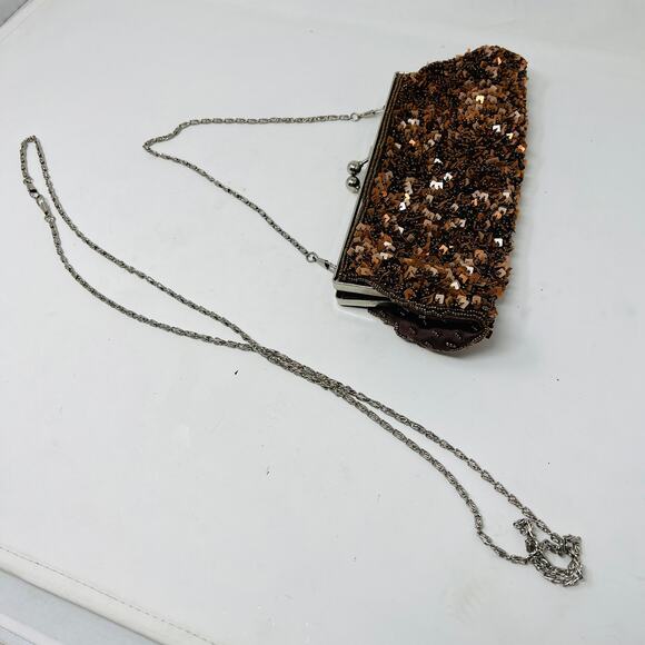 Nicole Lee Formal Clutch Bag Sequin Adjustable Chains - Picture 2 of 6
